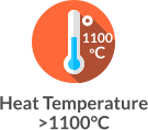 1100 °C Heat Temperature >1100°C