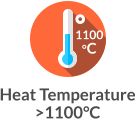 1100 °C Heat Temperature >1100°C